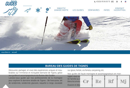 Image du site Internet des Guides de Tignes